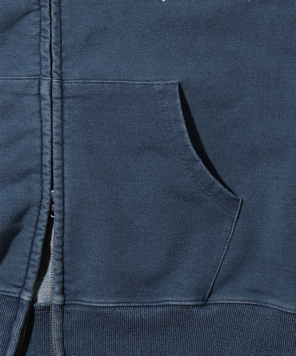 インディゴポンチ ジップアップパーカ