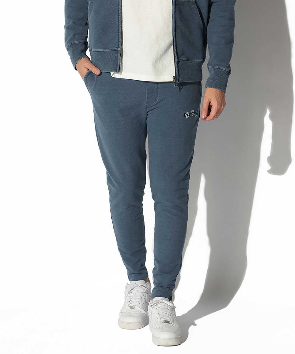 インディゴポンチ スリムジョガーパンツ