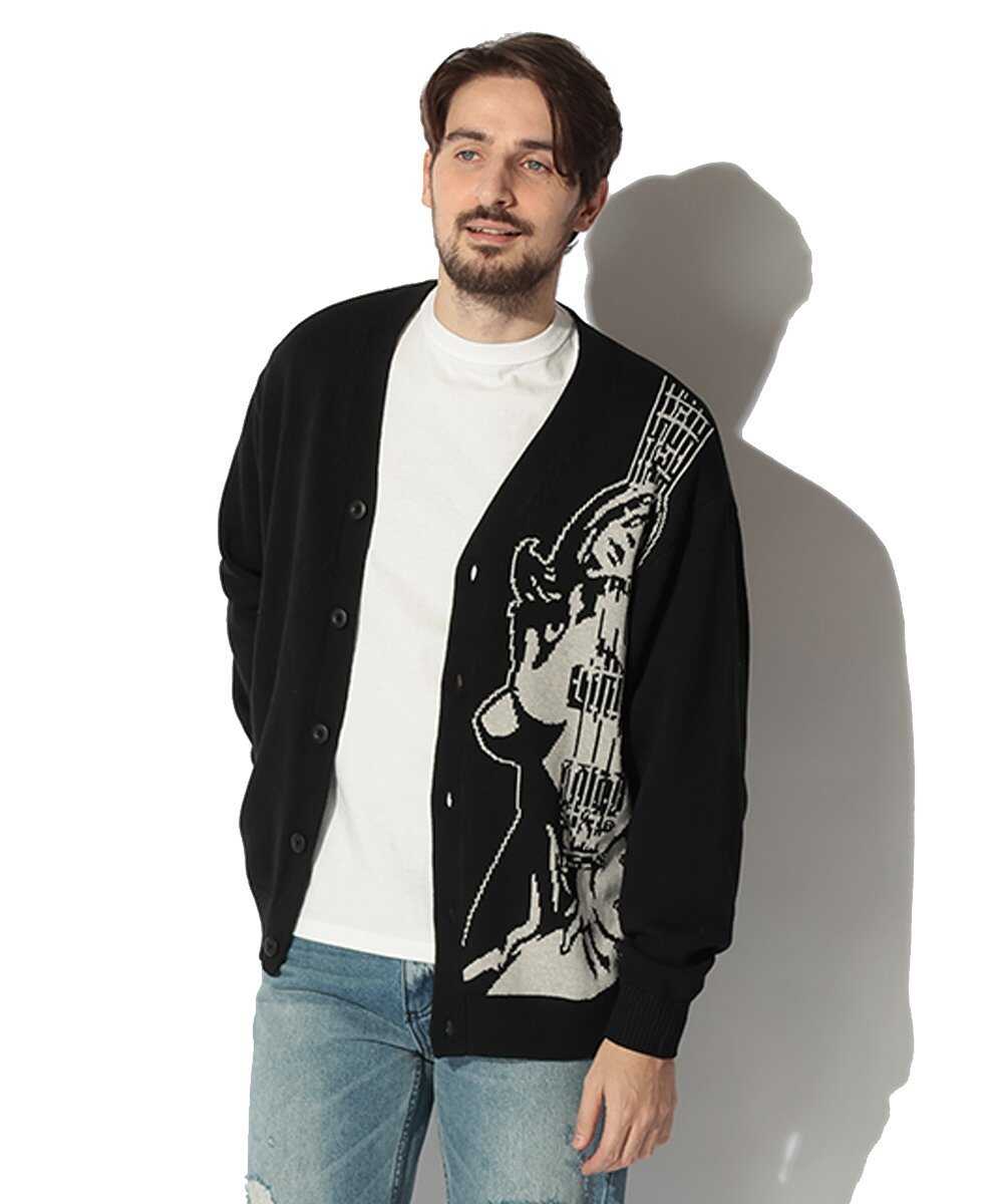 GUITAR GIRL 編込カーディガン