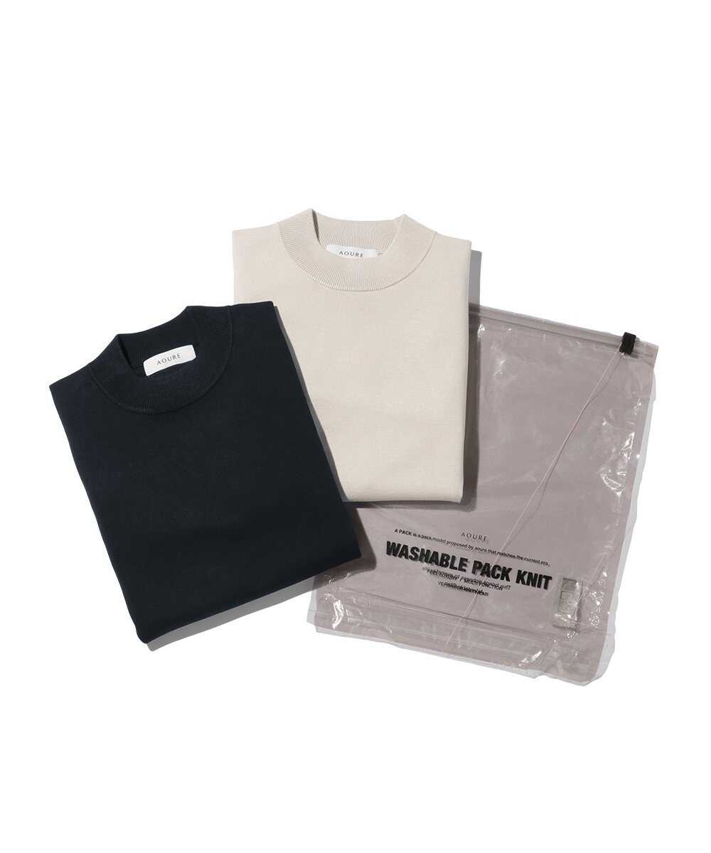 2パックニット モックネック