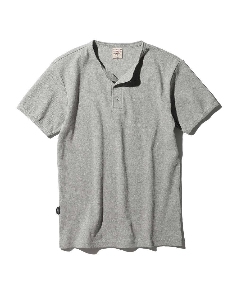 デイリー リブ ヘンリーネックTシャツ
