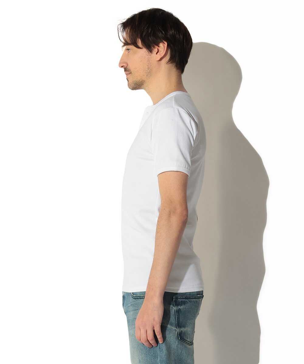 デイリー リブ ヘンリーネックTシャツ