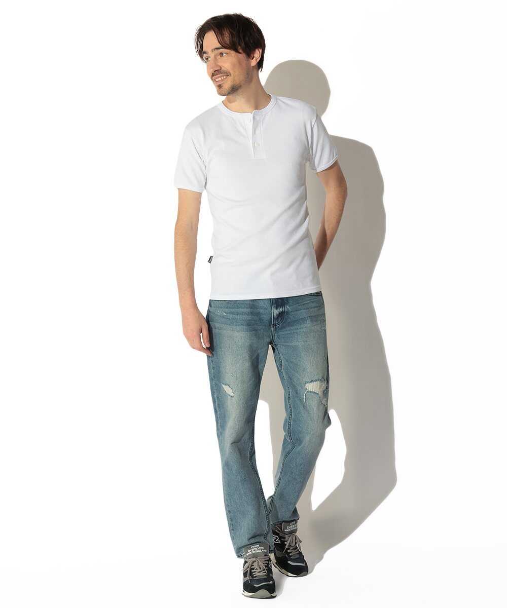 デイリー リブ ヘンリーネックTシャツ