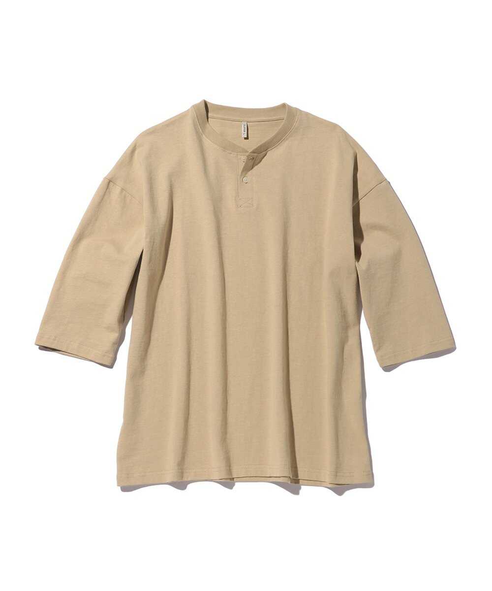 ヘビーウェイト リラックス 7分袖 ヘンリーTシャツ