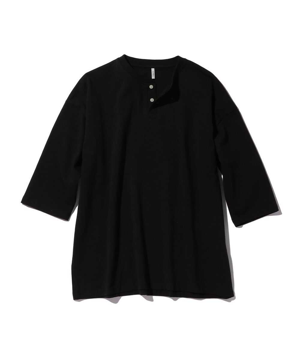 ヘビーウェイト リラックス 7分袖 ヘンリーTシャツ