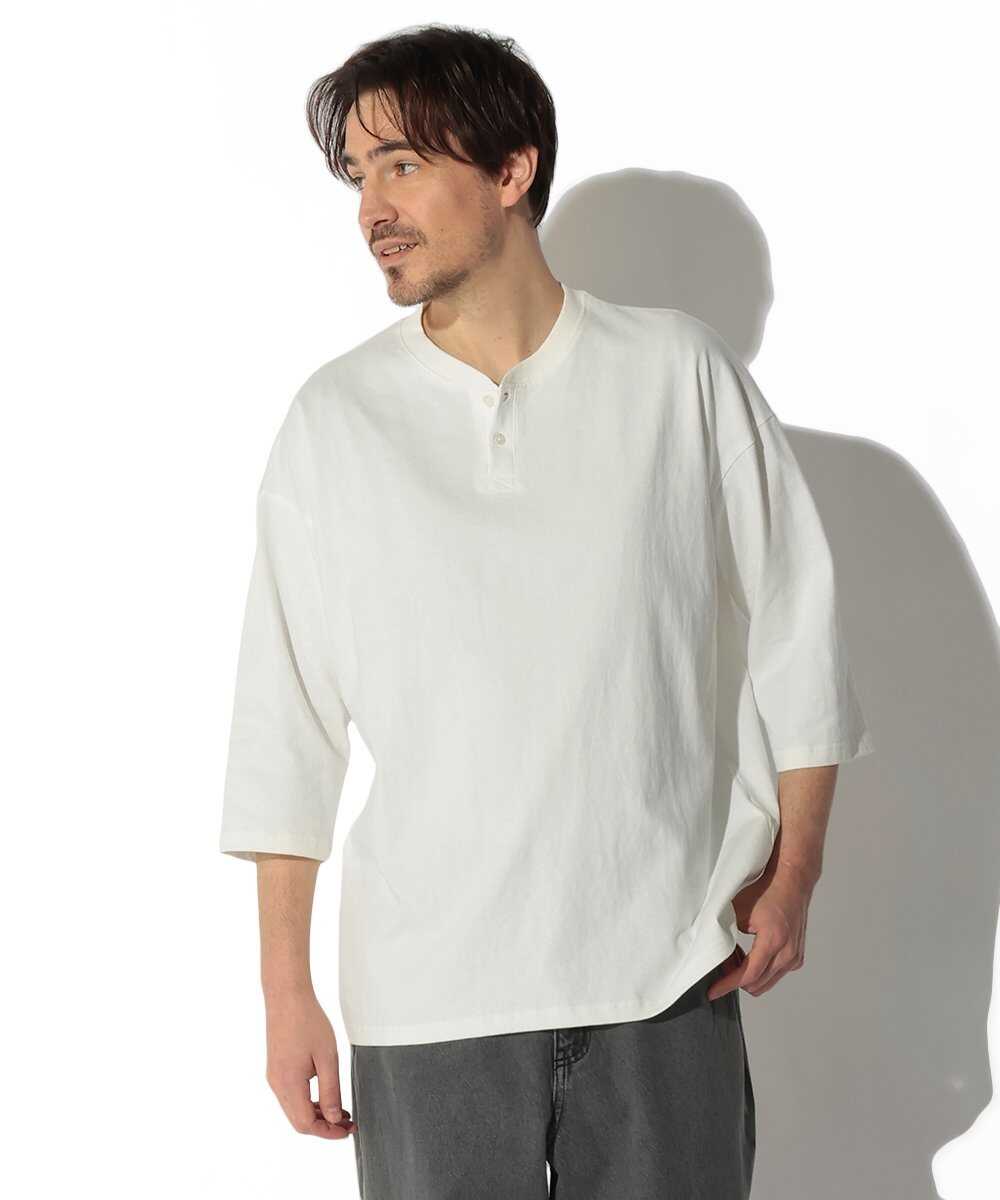 ヘビーウェイト リラックス 7分袖 ヘンリーTシャツ