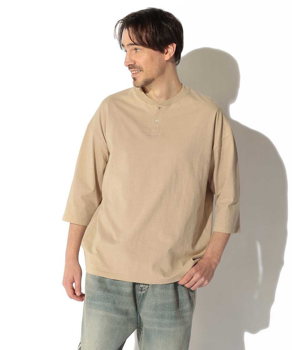 ヘビーウェイト リラックス 7分袖 ヘンリーTシャツ