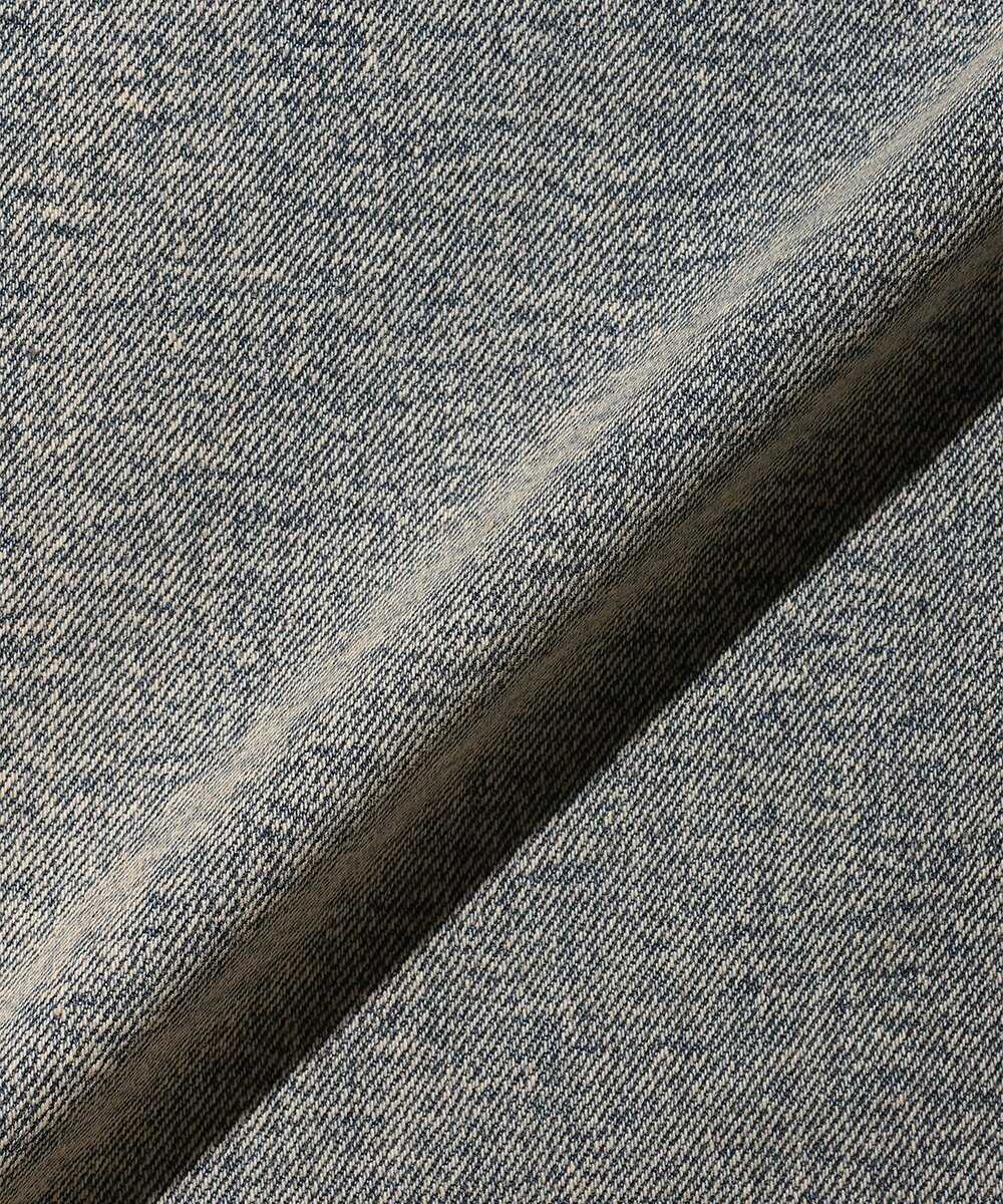 "ガムストレッチ デニム" サイドライン ワイドデニムパンツ