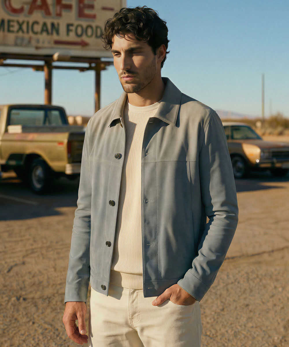 JADEN/ジェイデン ゴートスウェードレザーGジャン