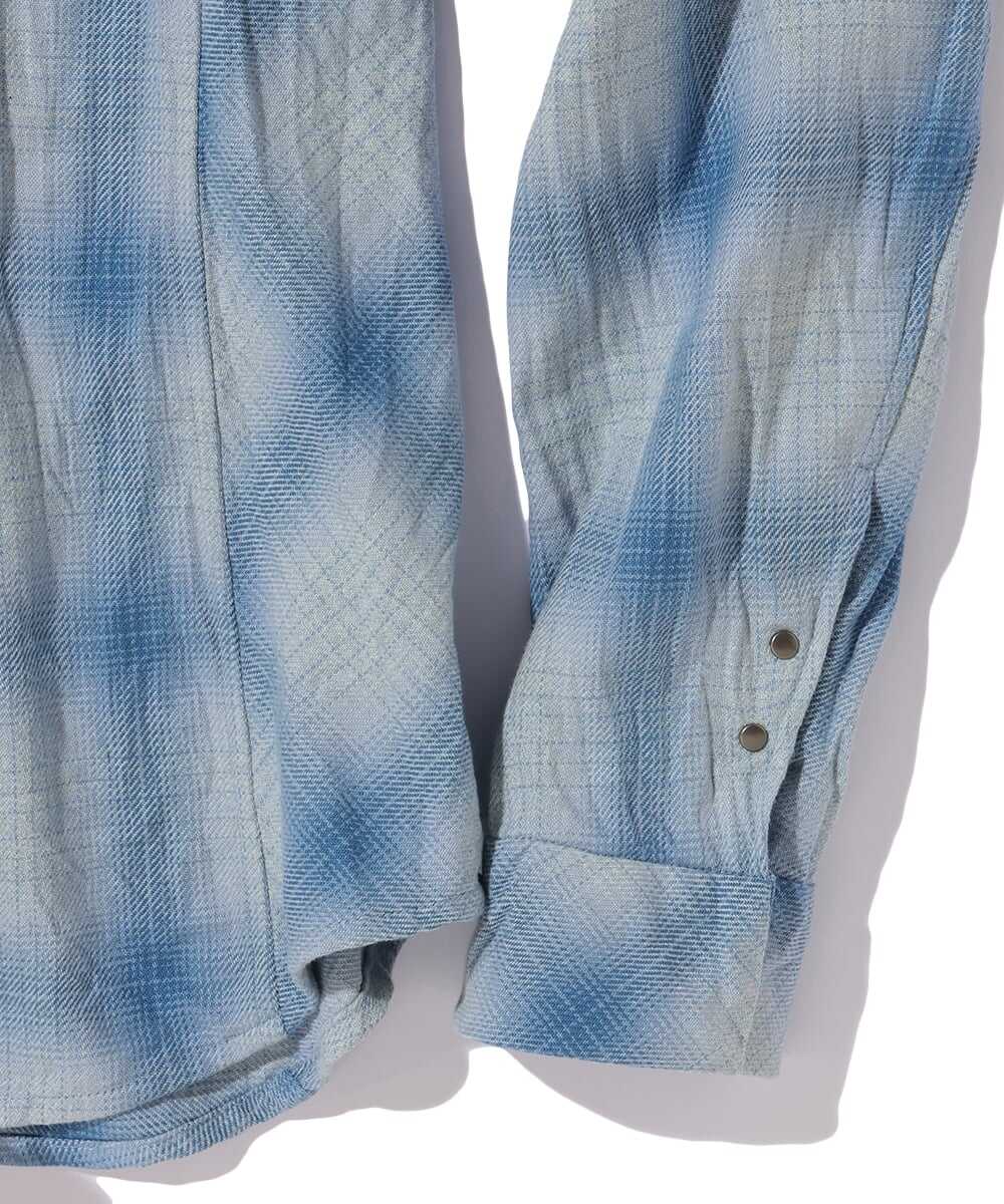 2ホック チェックシャツ 