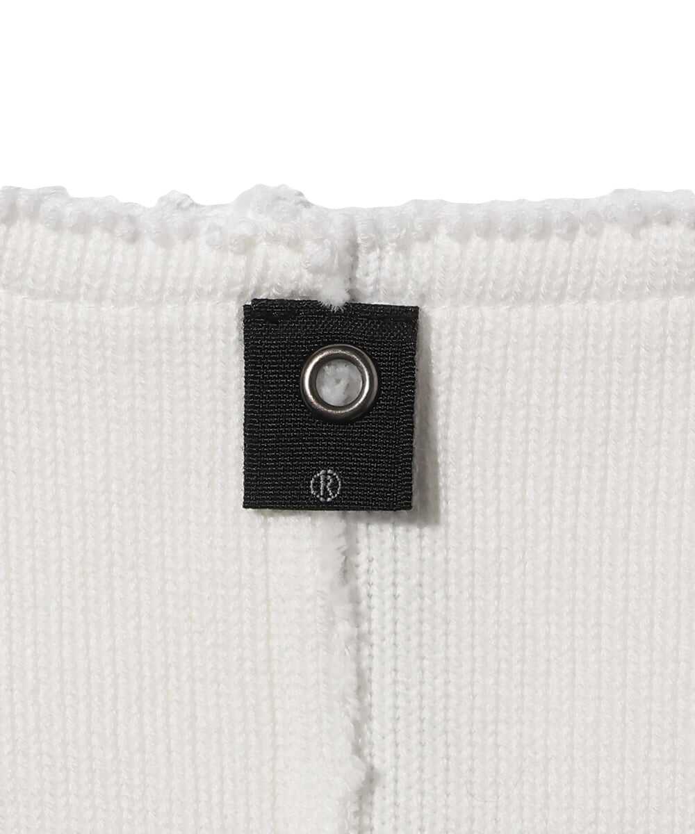 クォーターニット キーネック5分袖Tシャツ