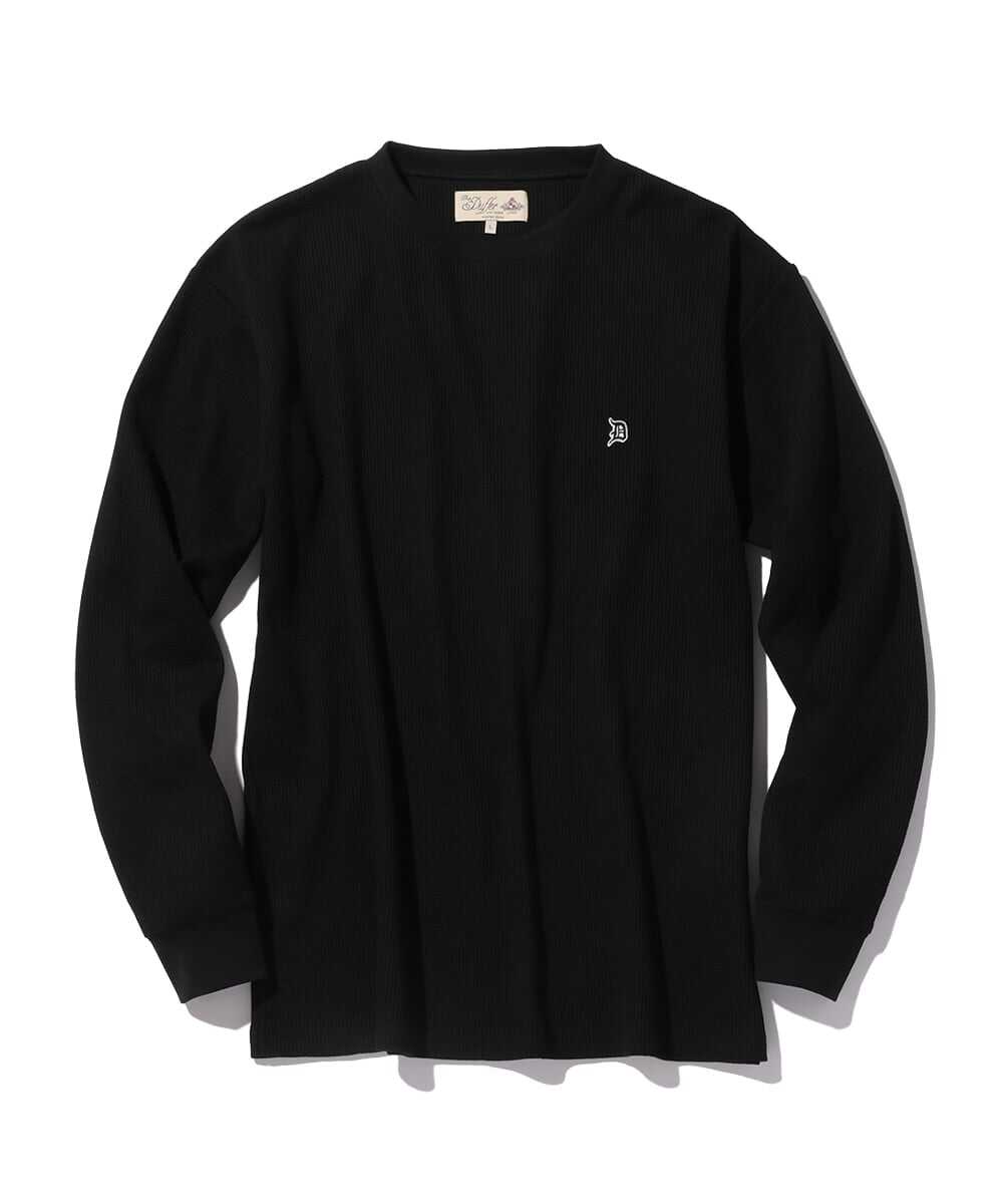 ワンポイント ワッフルクロスロンT