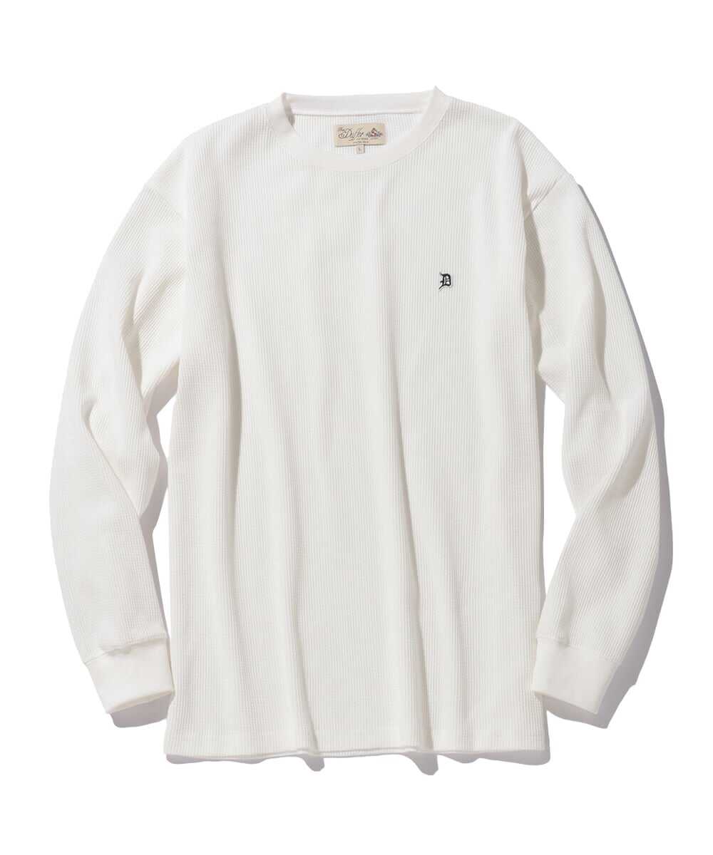 ワンポイント ワッフルクロスロンT