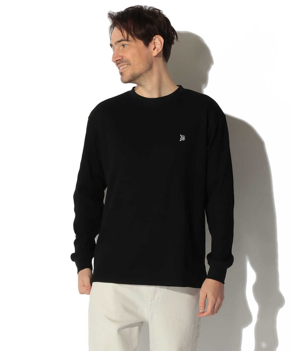 ワンポイント ワッフルクロスロンT