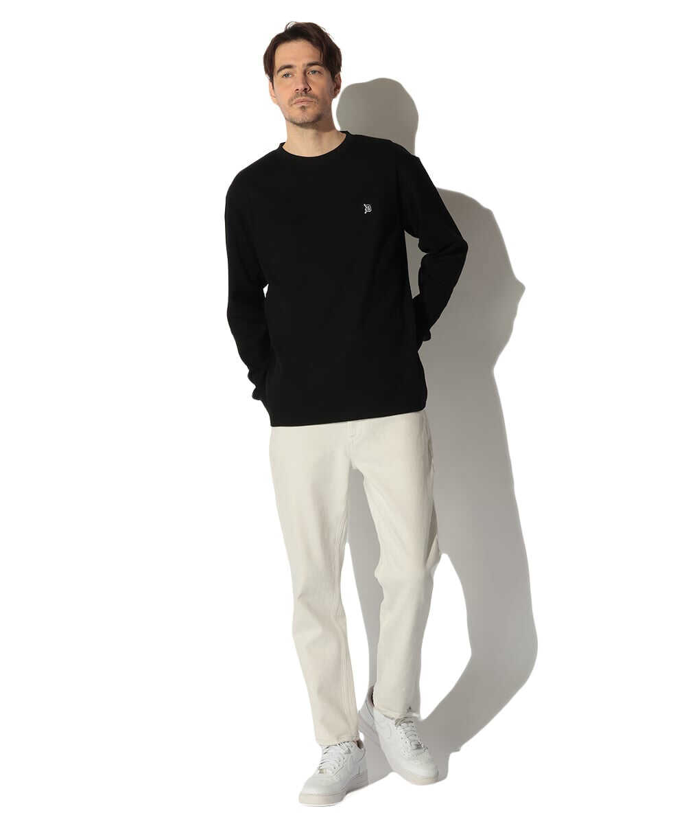 ワンポイント ワッフルクロスロンT