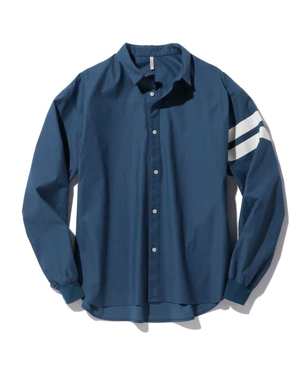 バックサテンショート カラーラインシャツ