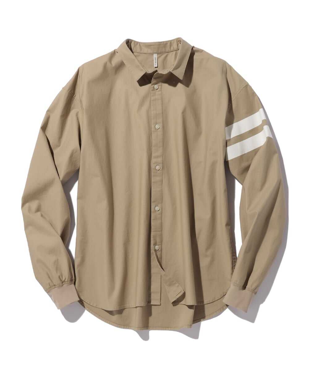 バックサテンショート カラーラインシャツ