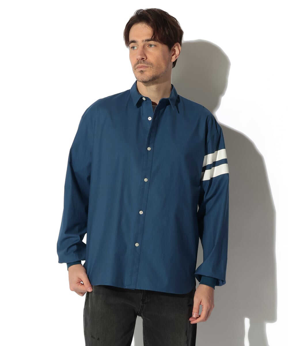 バックサテンショート カラーラインシャツ