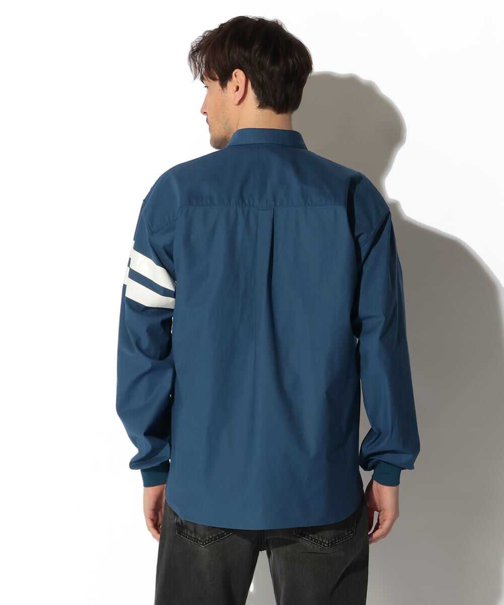 バックサテンショート カラーラインシャツ