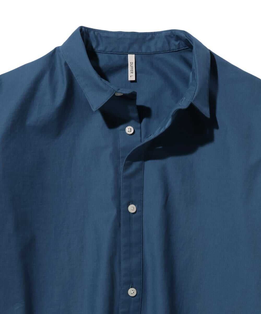 バックサテンショート カラーラインシャツ