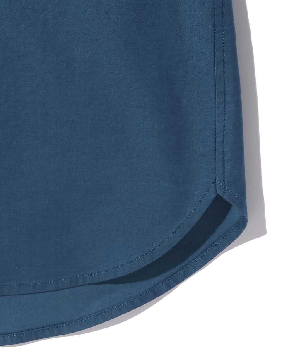 バックサテンショート カラーラインシャツ