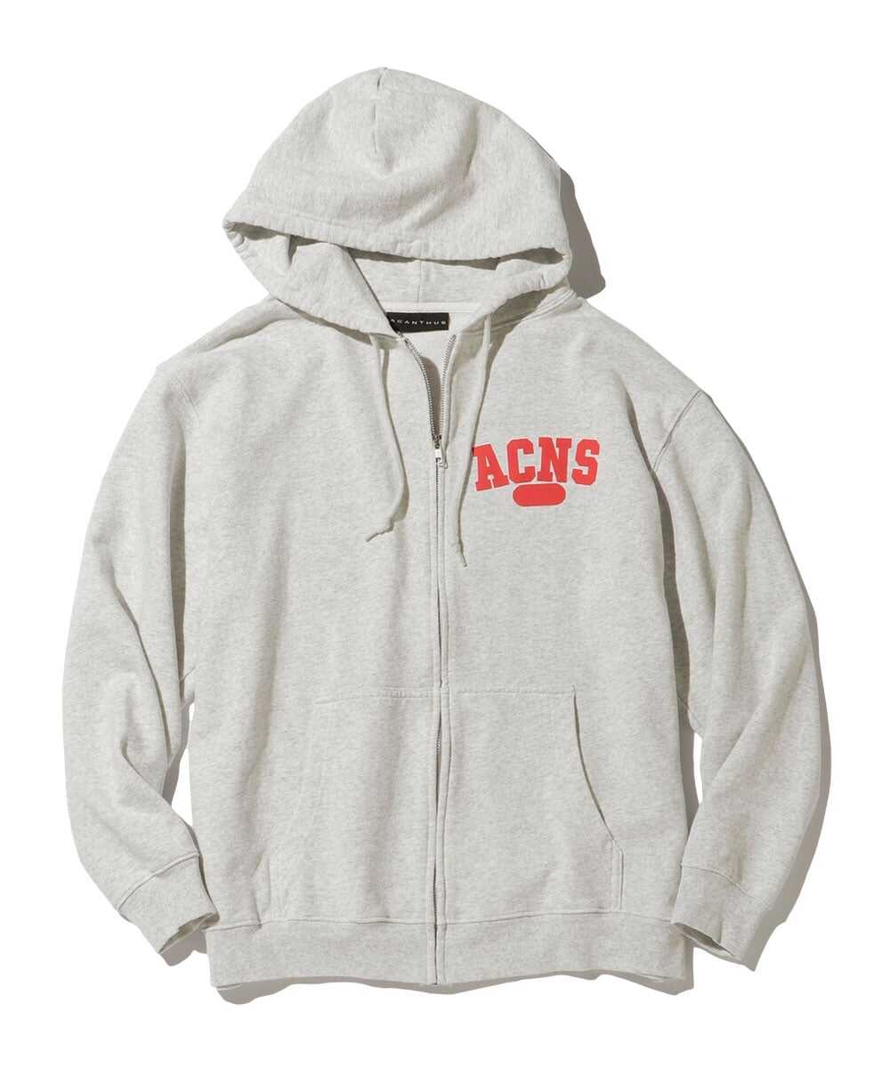 エイジング カレッジロゴ ジップアップパーカ