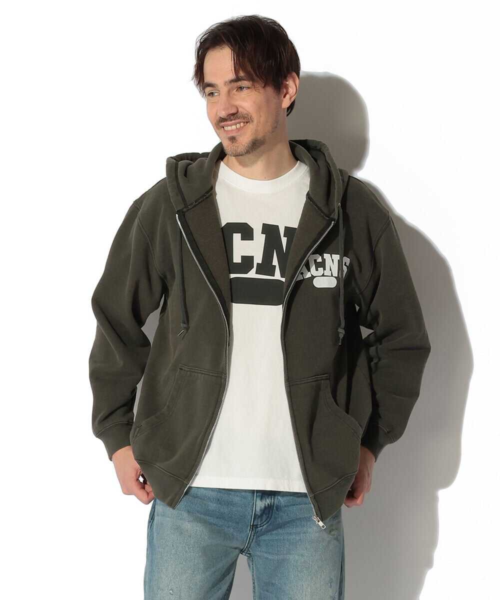 エイジング カレッジロゴ ジップアップパーカ