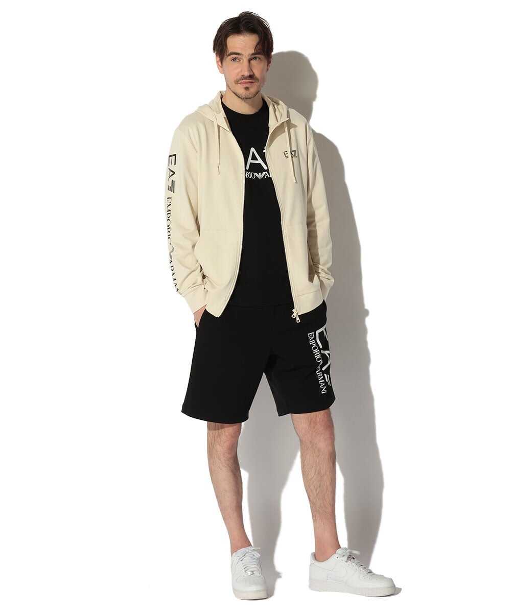 袖ロゴ入り ジップフーディ