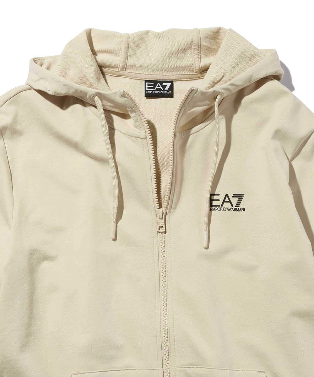 袖ロゴ入り ジップフーディ