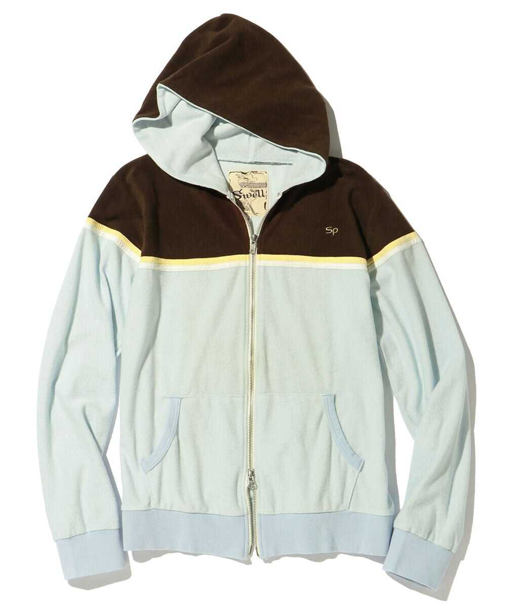 ツートーン パイルジップパーカ