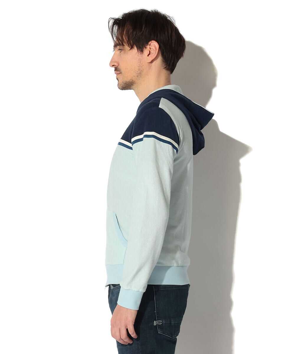 ツートーン パイルジップパーカ