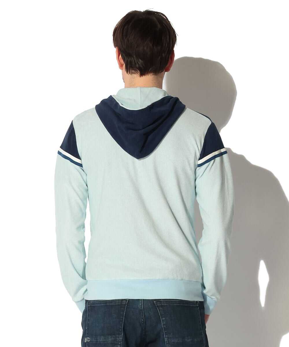 ツートーン パイルジップパーカ