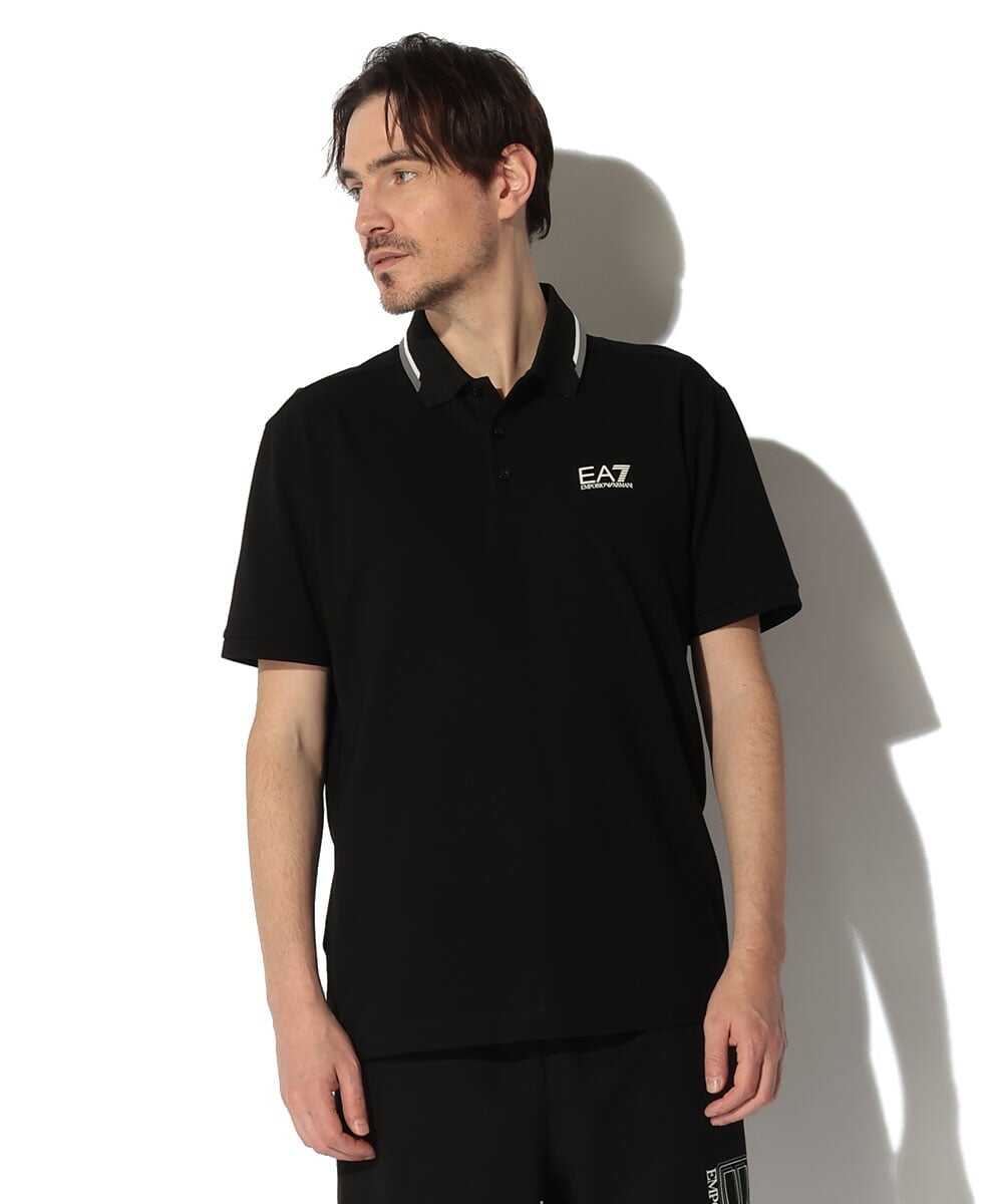 襟ライン入り ポロシャツ