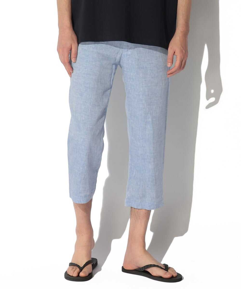 8分丈 リネントラウザーパンツ