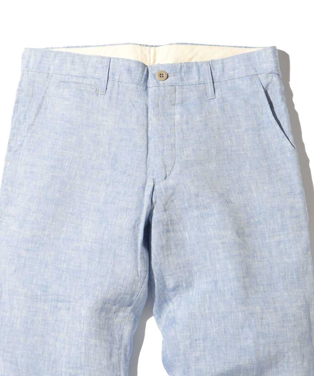 8分丈 リネントラウザーパンツ