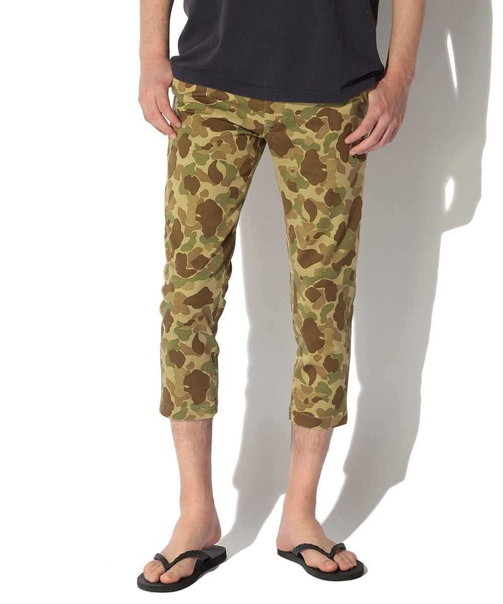 8分丈 カモ柄 チノパンツ