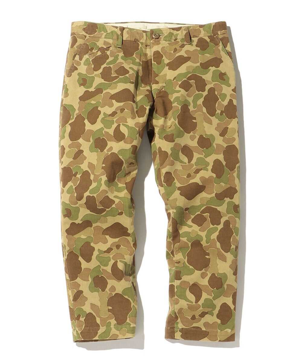 8分丈 カモ柄 チノパンツ