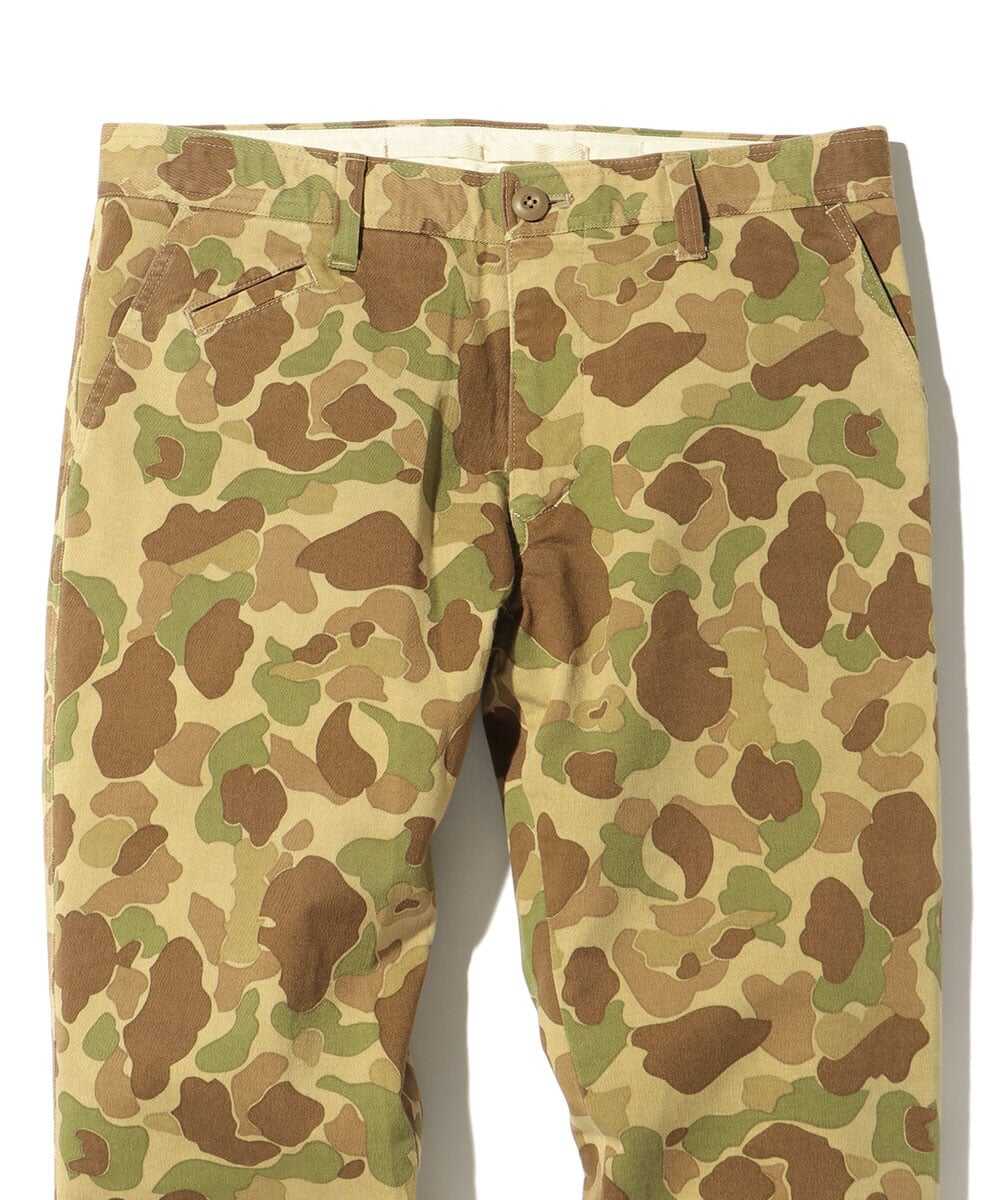 8分丈 カモ柄 チノパンツ