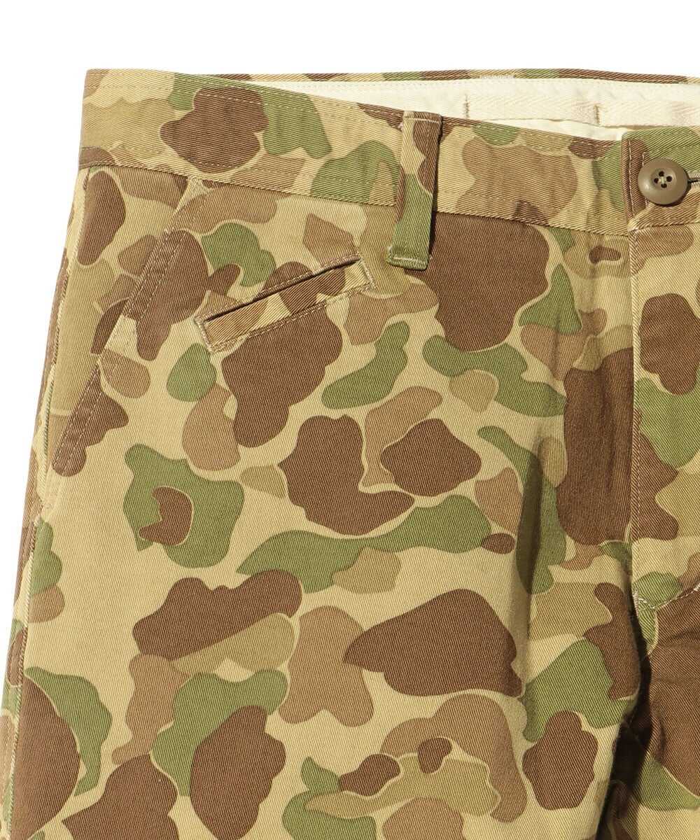 8分丈 カモ柄 チノパンツ