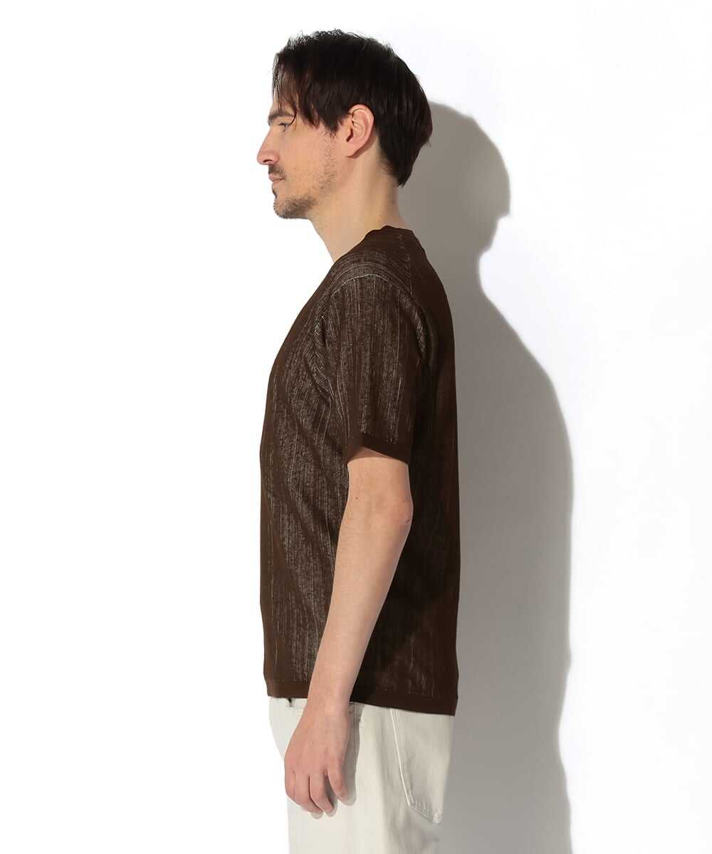 ストライプニットTシャツ