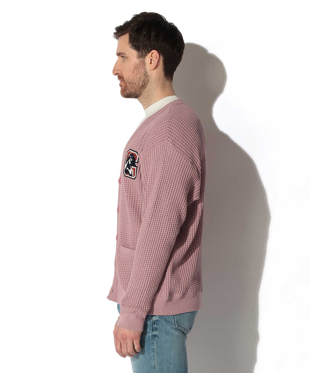 HG LAYDOWN ワッペンカーディガン