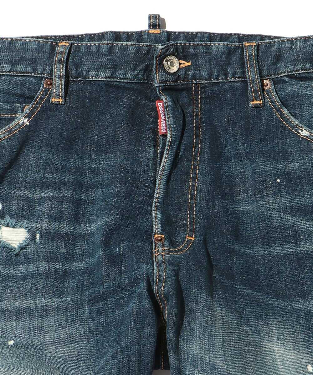 ウォッシュ加工 トラックデニムパンツ