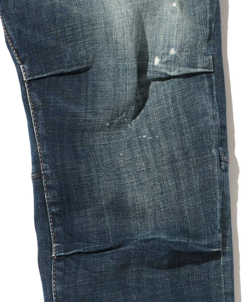 ウォッシュ加工 トラックデニムパンツ