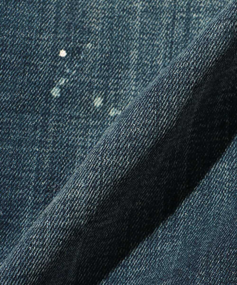 ウォッシュ加工 トラックデニムパンツ