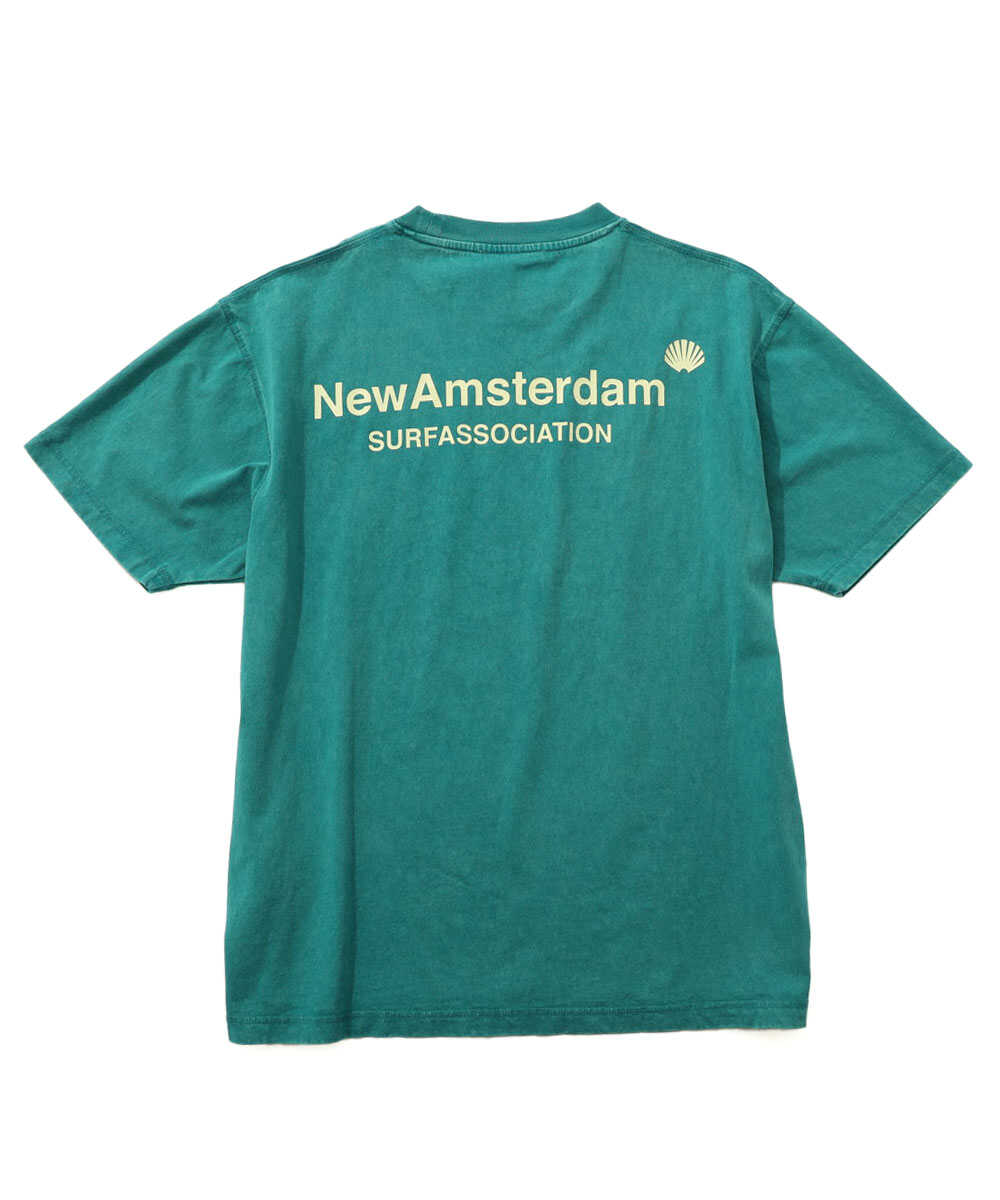 ピグメントダイ ロゴプリントTシャツ