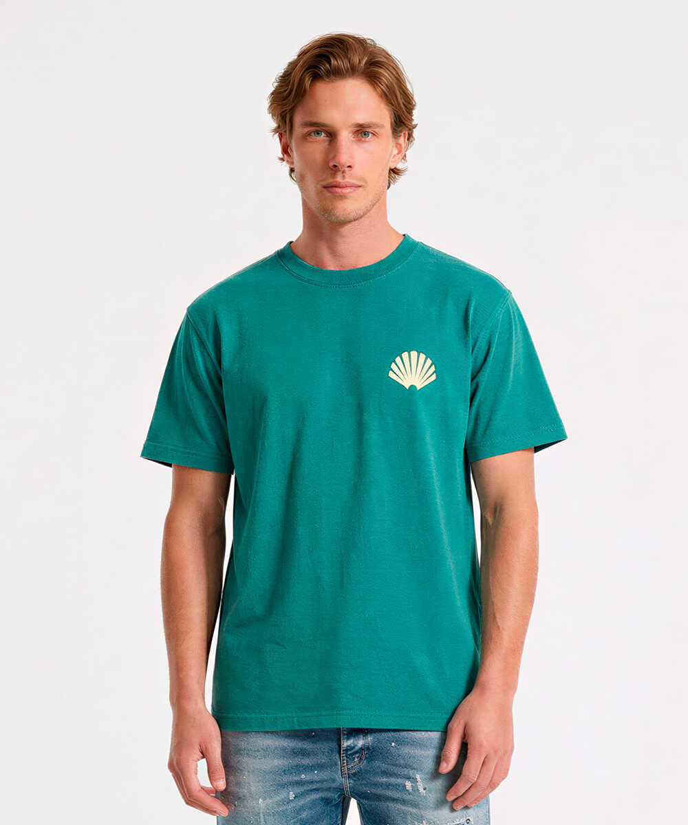 ピグメントダイ ロゴプリントTシャツ