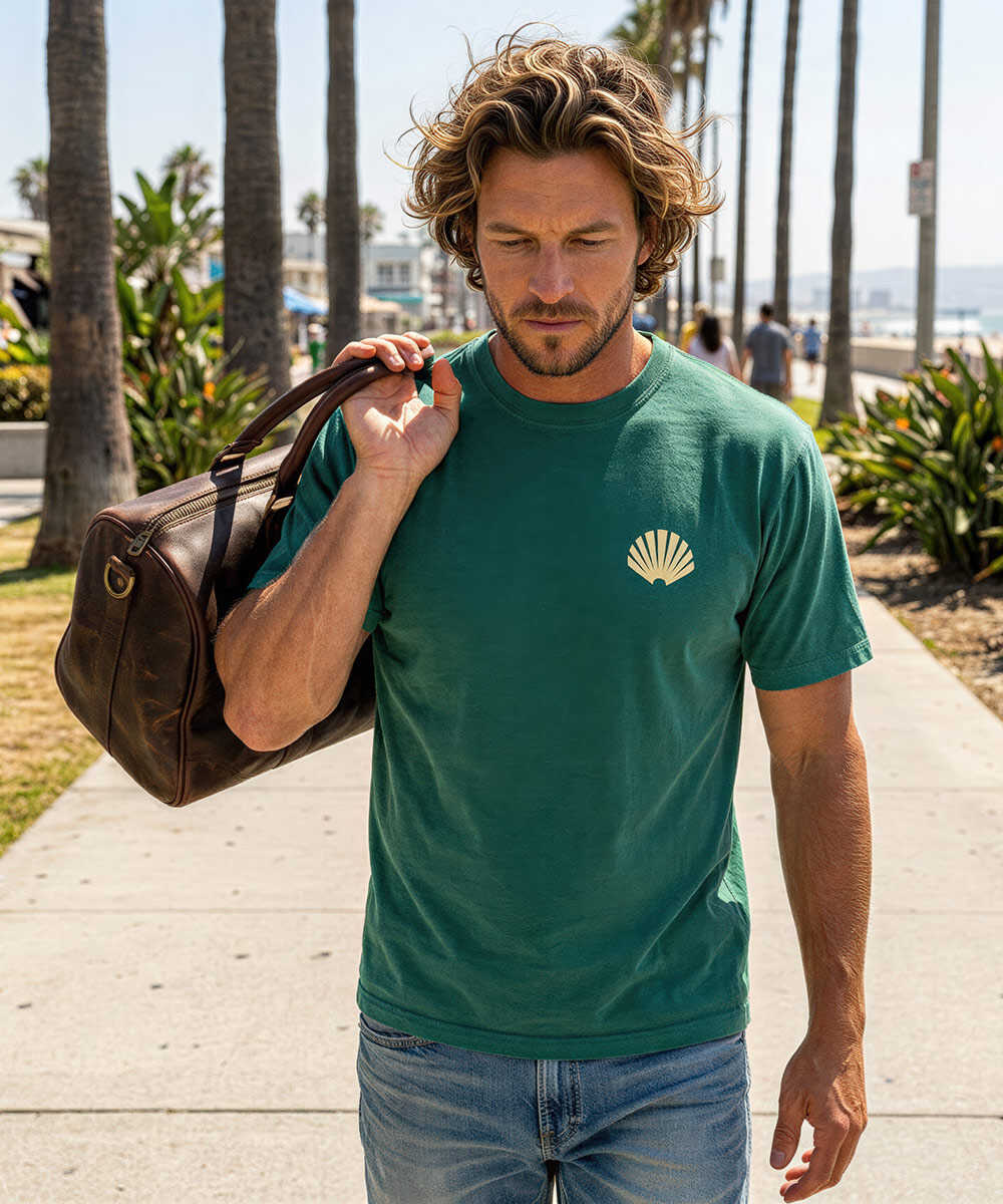 ピグメントダイ ロゴプリントTシャツ