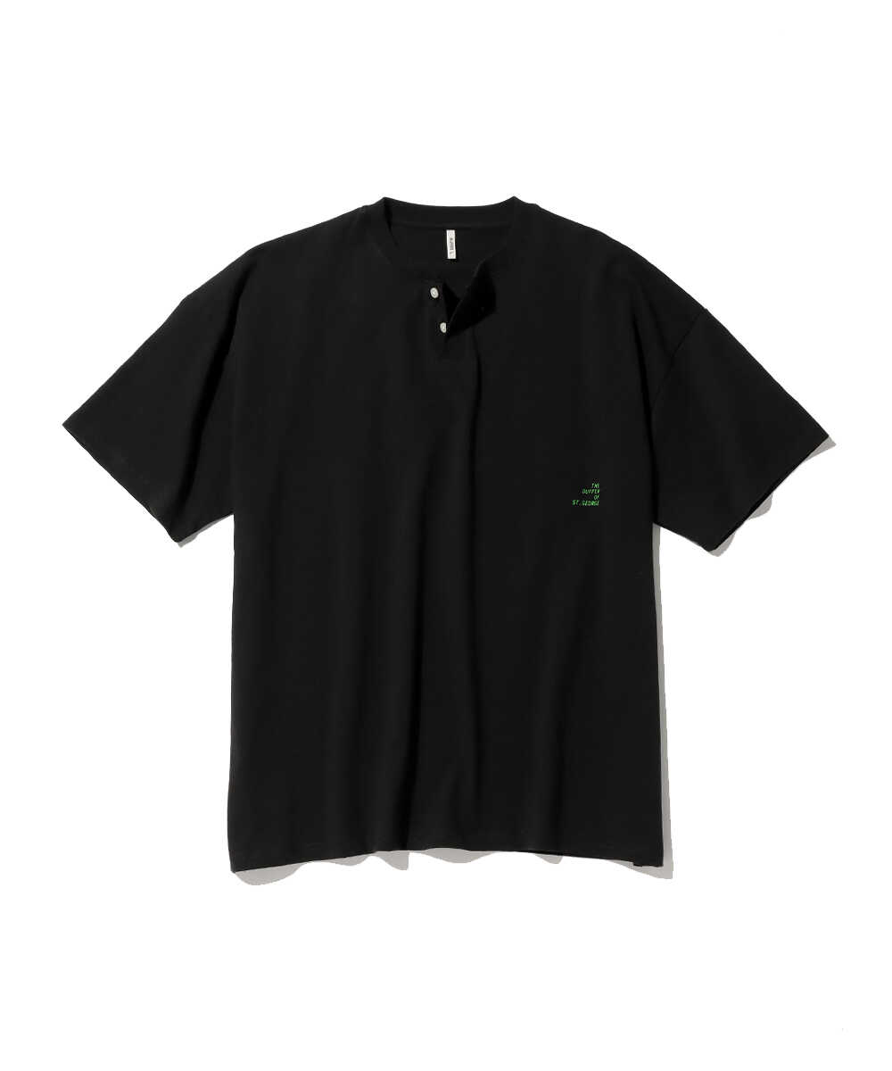 8オンス ヘビーウェイト オーバーサイズ ヘンリーネックTシャツ