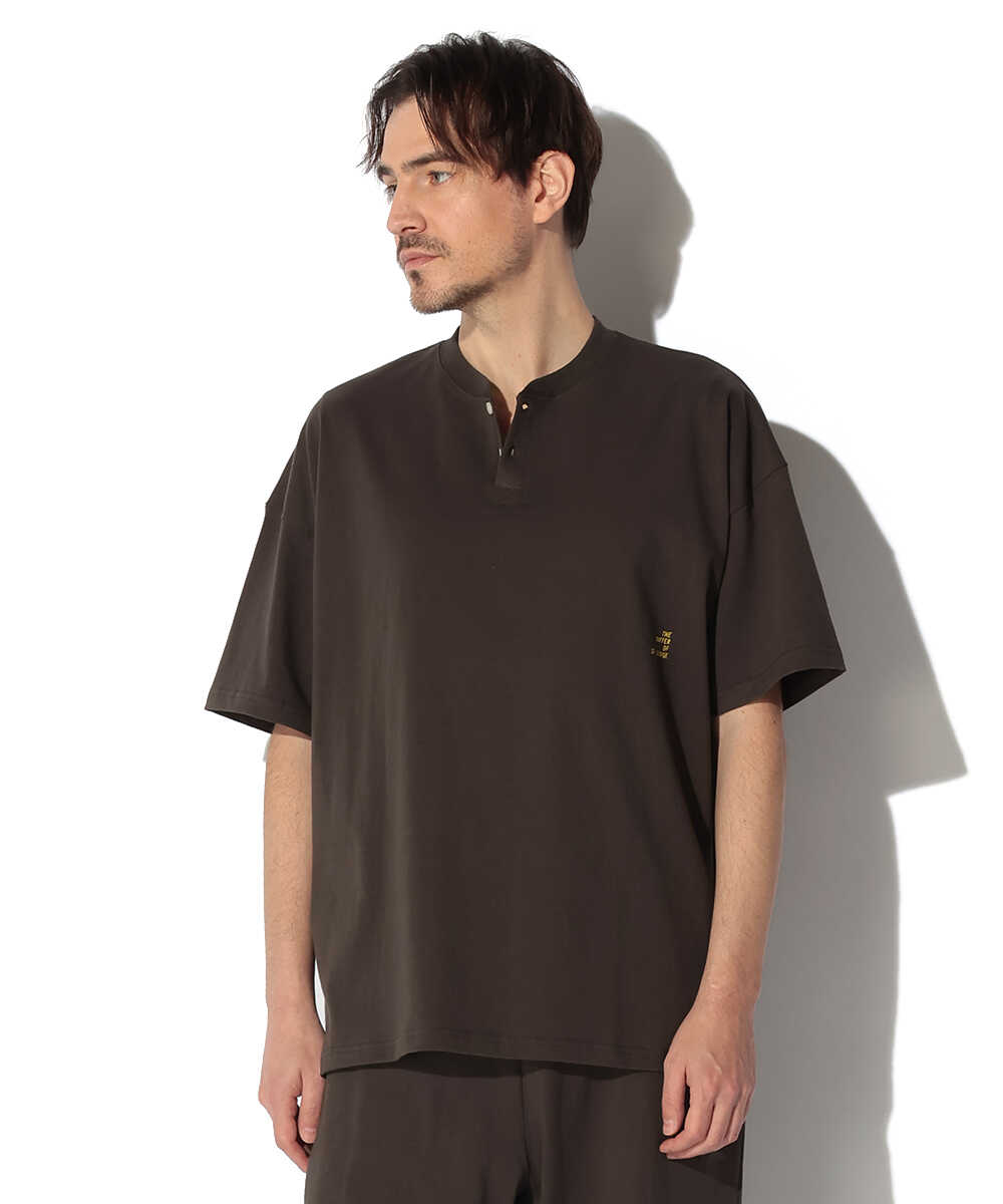 8オンス ヘビーウェイト オーバーサイズ ヘンリーネックTシャツ
