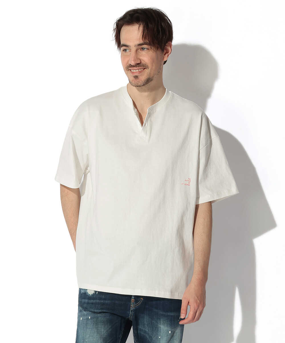 8オンス ヘビーウェイト オーバーサイズ ヘンリーネックTシャツ